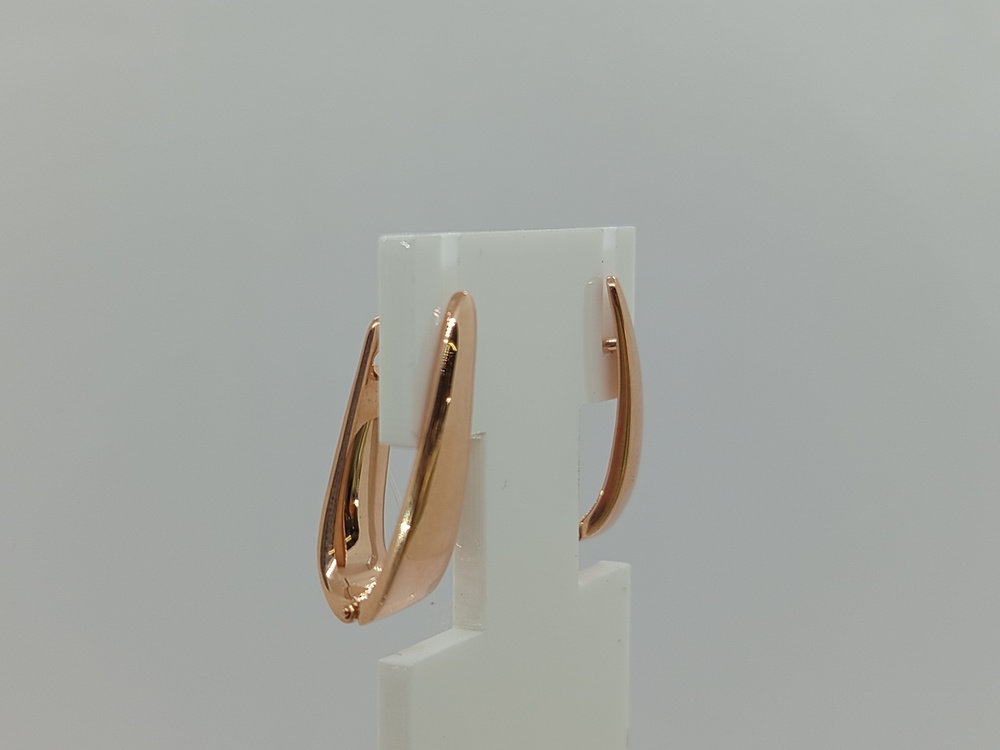 002972-1000 СЕРЬГИ БЕЗ КАМНЯ (Au 585)