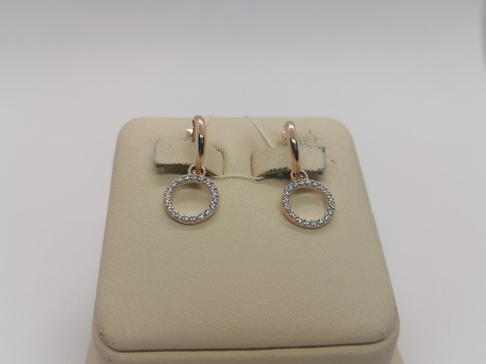 СКМИ585 СЕРЬГИ С КАМНЯМИ (Au 585)