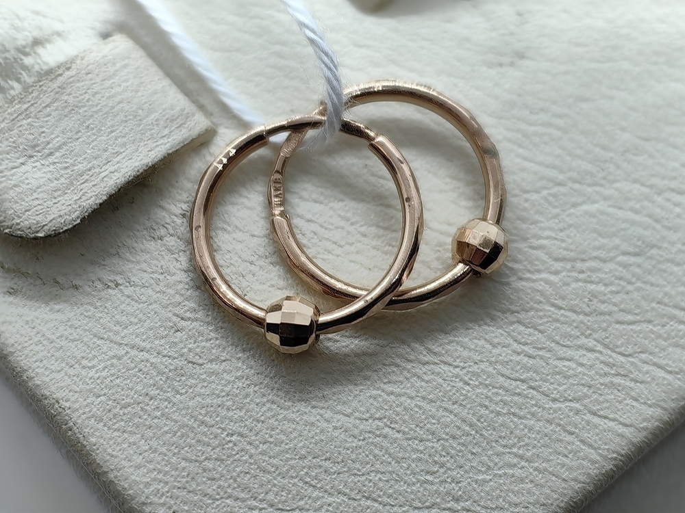 СКОН585 СЕРЬГИ КОНГО (Au 585)