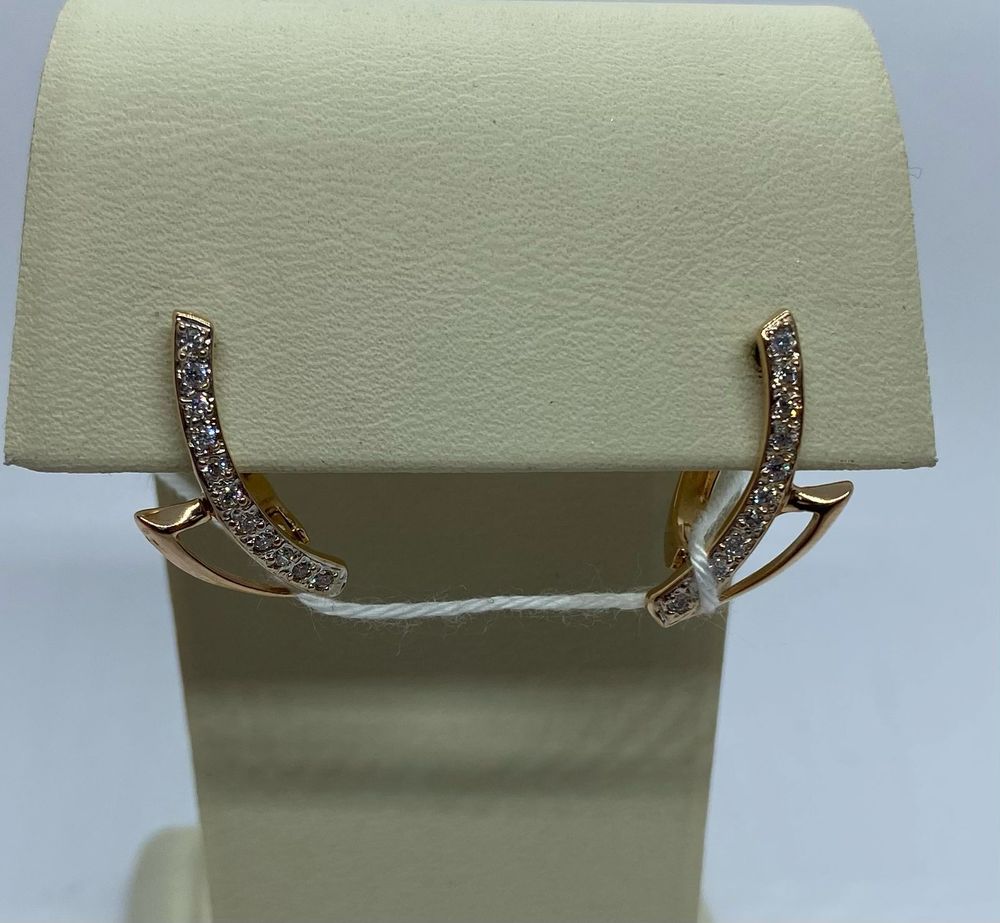 СКМИ585 СЕРЬГИ С КАМНЯМИ (Au 585)