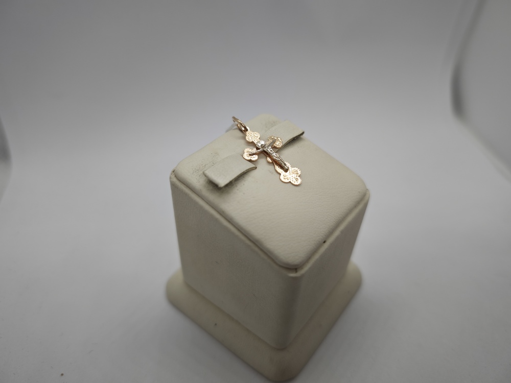 ПОДКБК585 ПОДВЕСКА КРЕСТ БЕЗ КАМНЯ (Au 585)