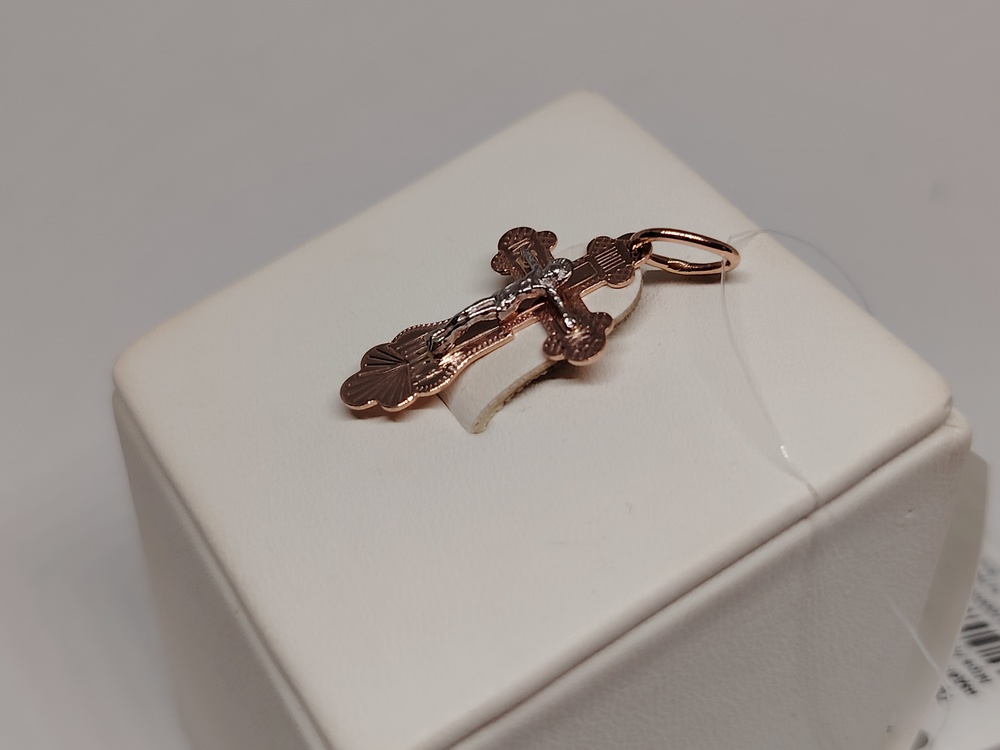 ПОДВЕСКА КРЕСТ без камня (Au 585)