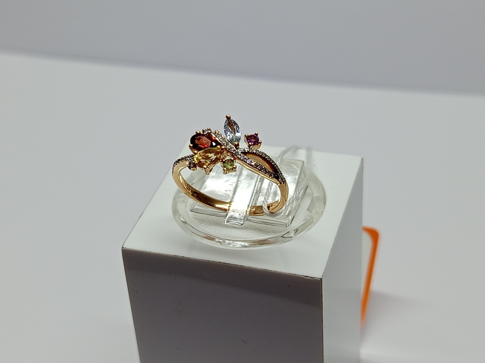 КОЛКМИ585 КОЛЬЦО С КАМНЯМИ (Au 585)