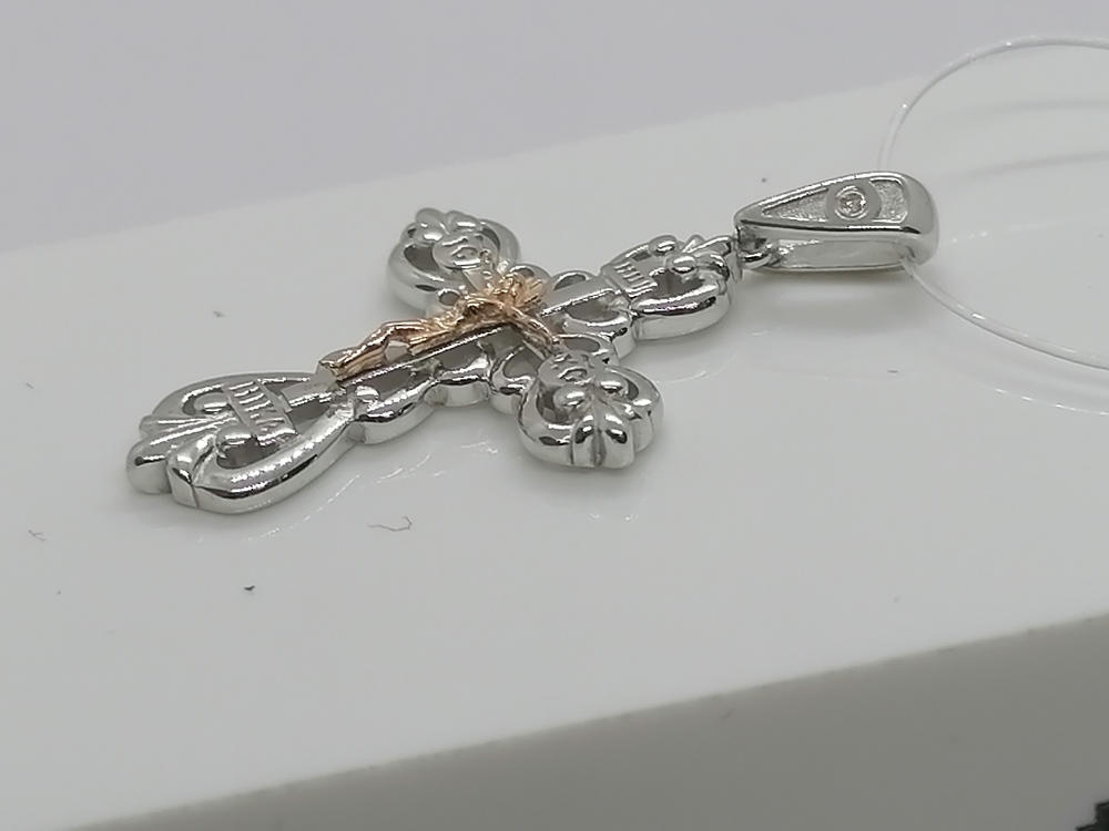 ПОДВЕСКА КРЕСТ Бриллиант (Ag 925)