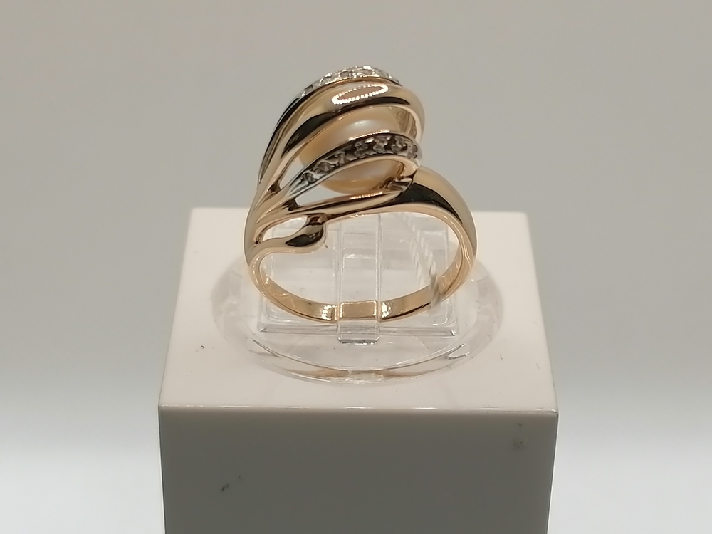 КОЛЬЦО С КАМНЯМИ (Au 585)