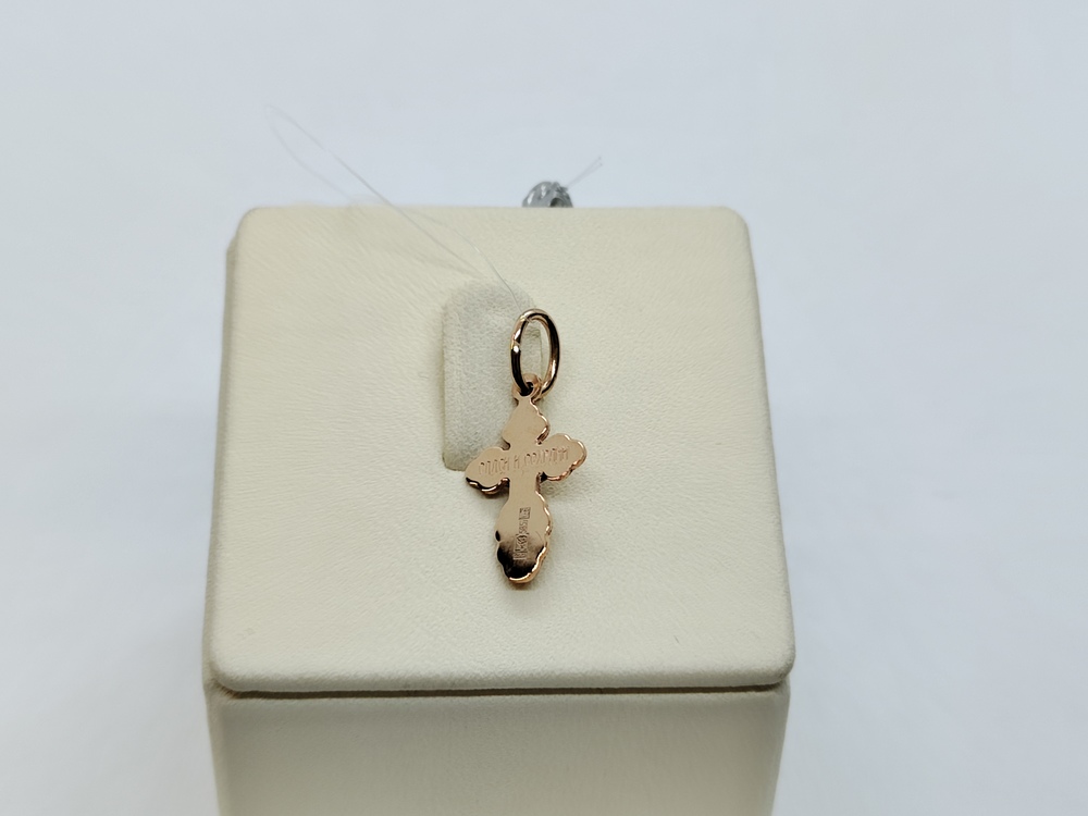 810-00117-10-00-00-02 ПОДВЕСКА КРЕСТ без камня (Au 585)