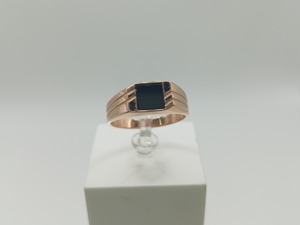 08-540160 КОЛЬЦО ПЕЧАТКА с камнями (Au 585)