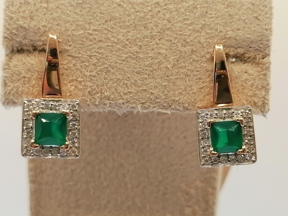 СЕРЬГИ С КАМНЯМИ (Au 585)