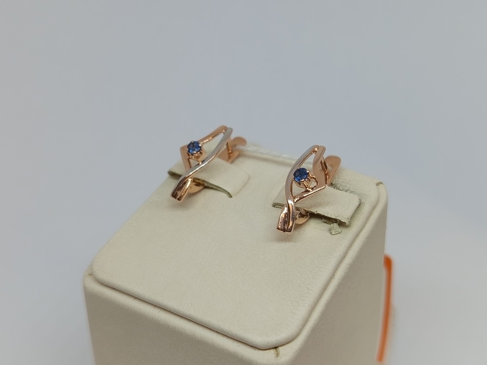 СЕРЬГИ С КАМНЕМ (Au 585)