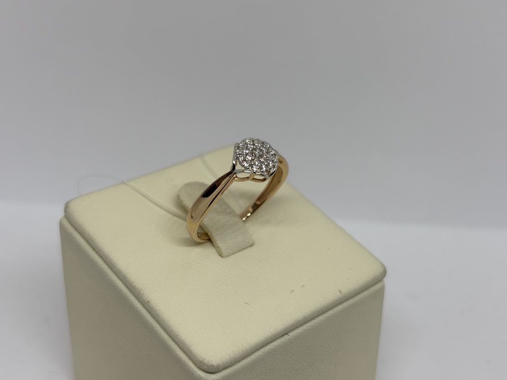 КОЛЬЦО С КАМНЯМИ (Au 585)