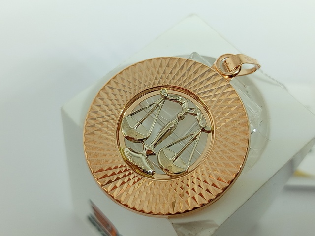 КрБПАвес ПОДВЕСКА ЗНАК ЗОДИАКА ВЕСЫ (Au 585)