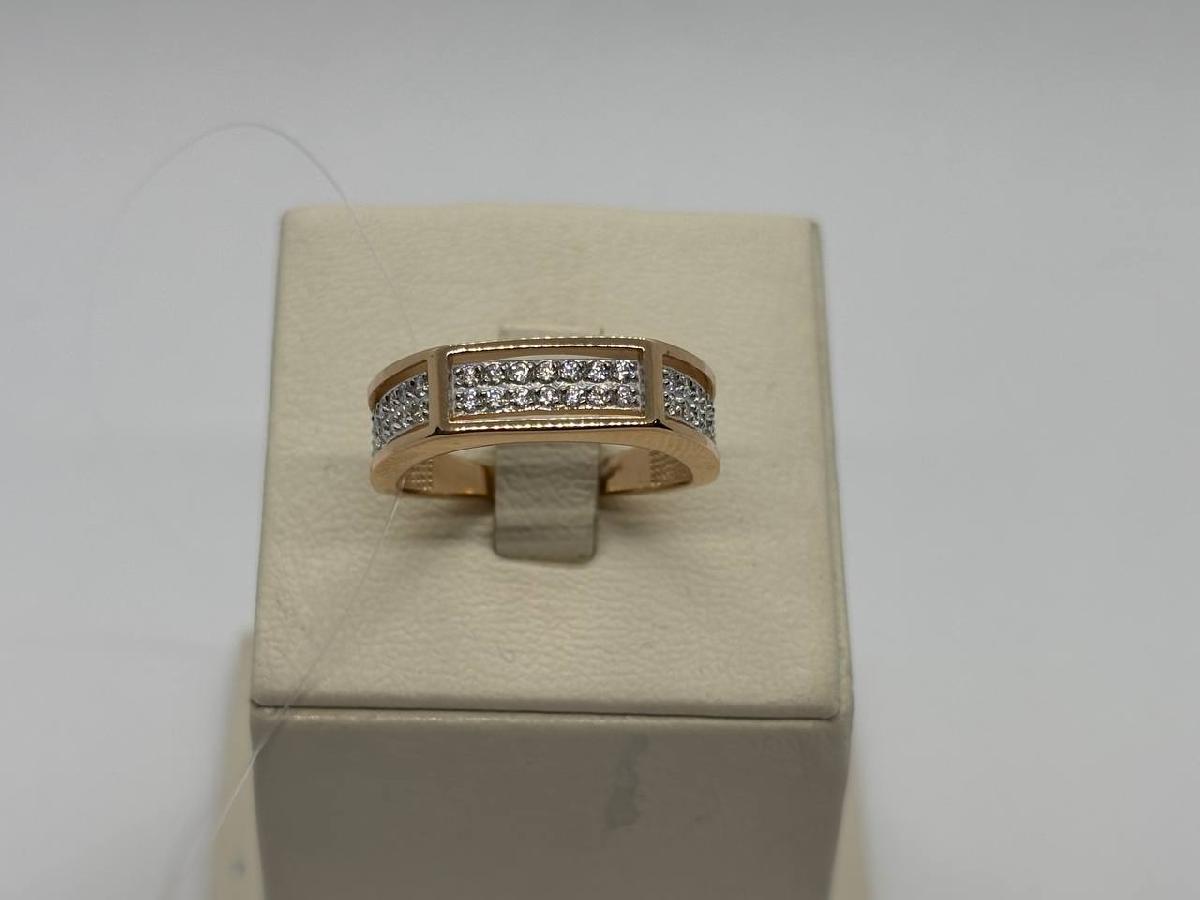 КОЛЬЦО С КАМНЯМИ (Au 585)