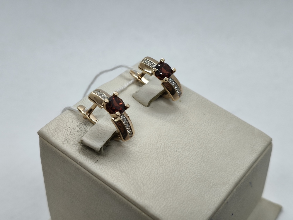 СКМИ585 СЕРЬГИ С КАМНЯМИ (Au 585)