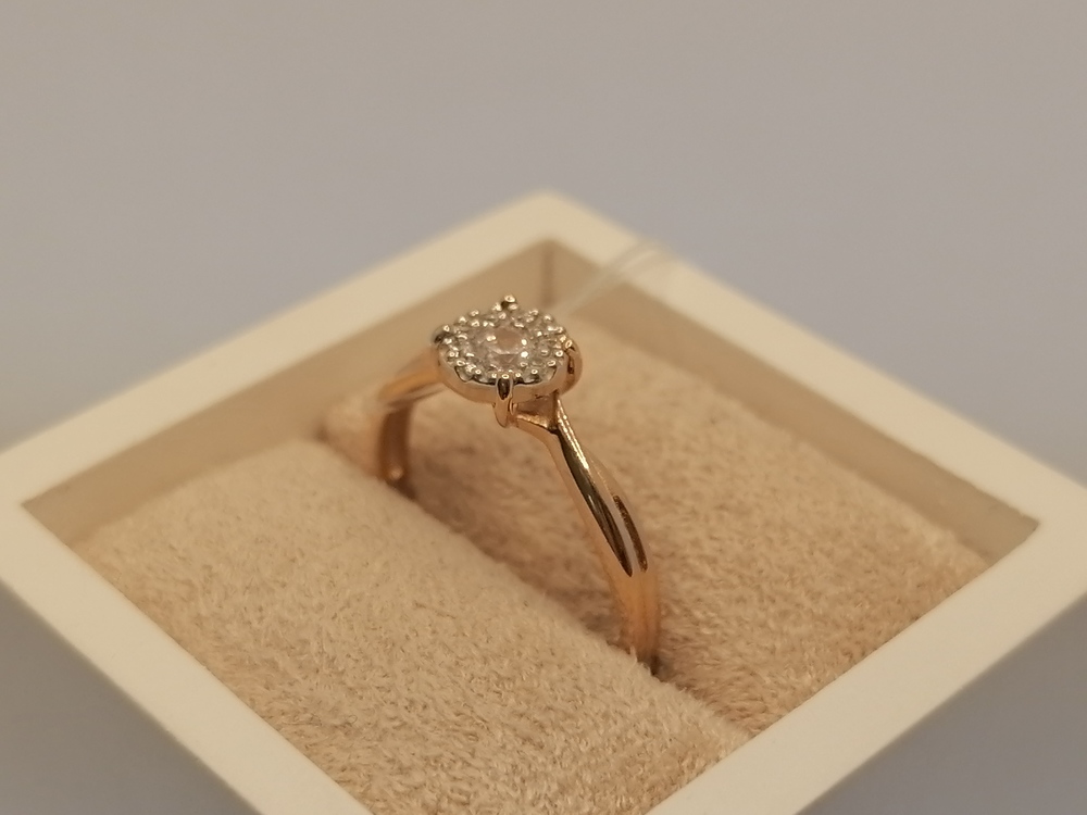 КОЛЬЦО С КАМНЯМИ (Au 585)