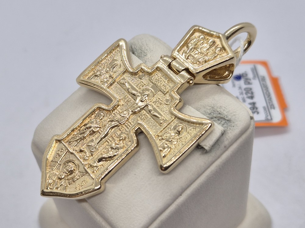 ПОДКБК585 ПОДВЕСКА КРЕСТ БЕЗ КАМНЯ (Au 585)