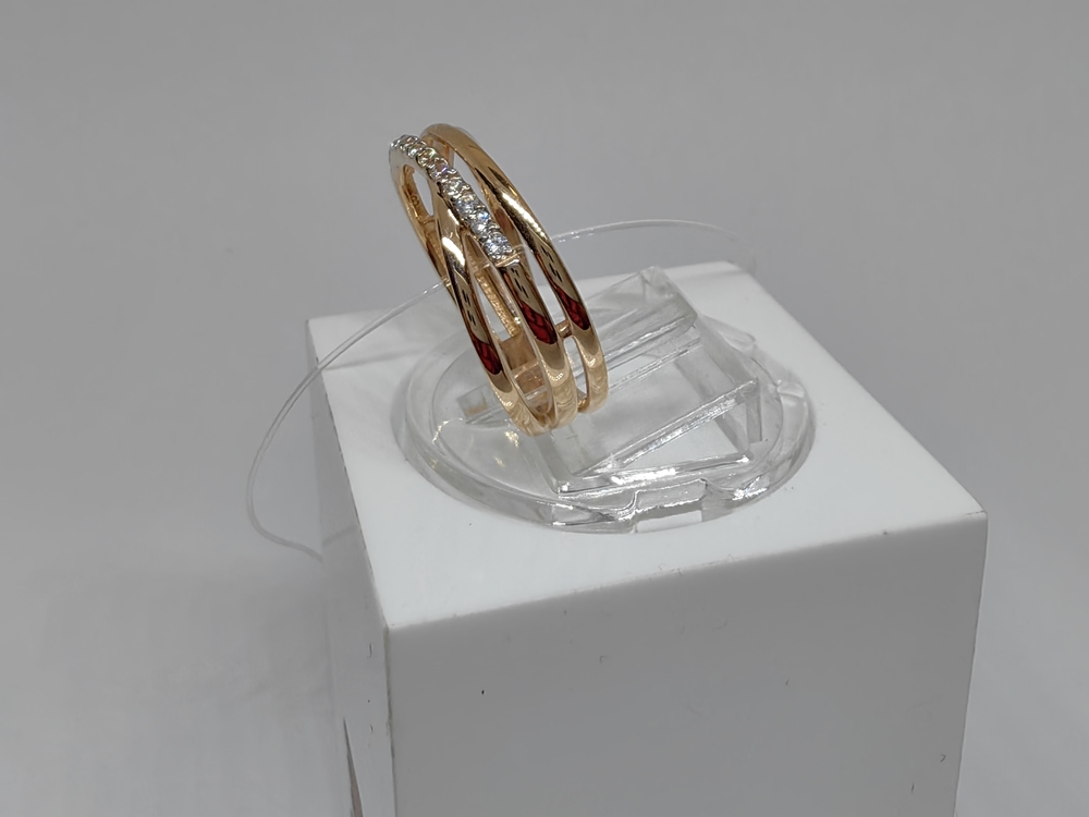 КОЛЬЦО С КАМНЯМИ (Au 585)