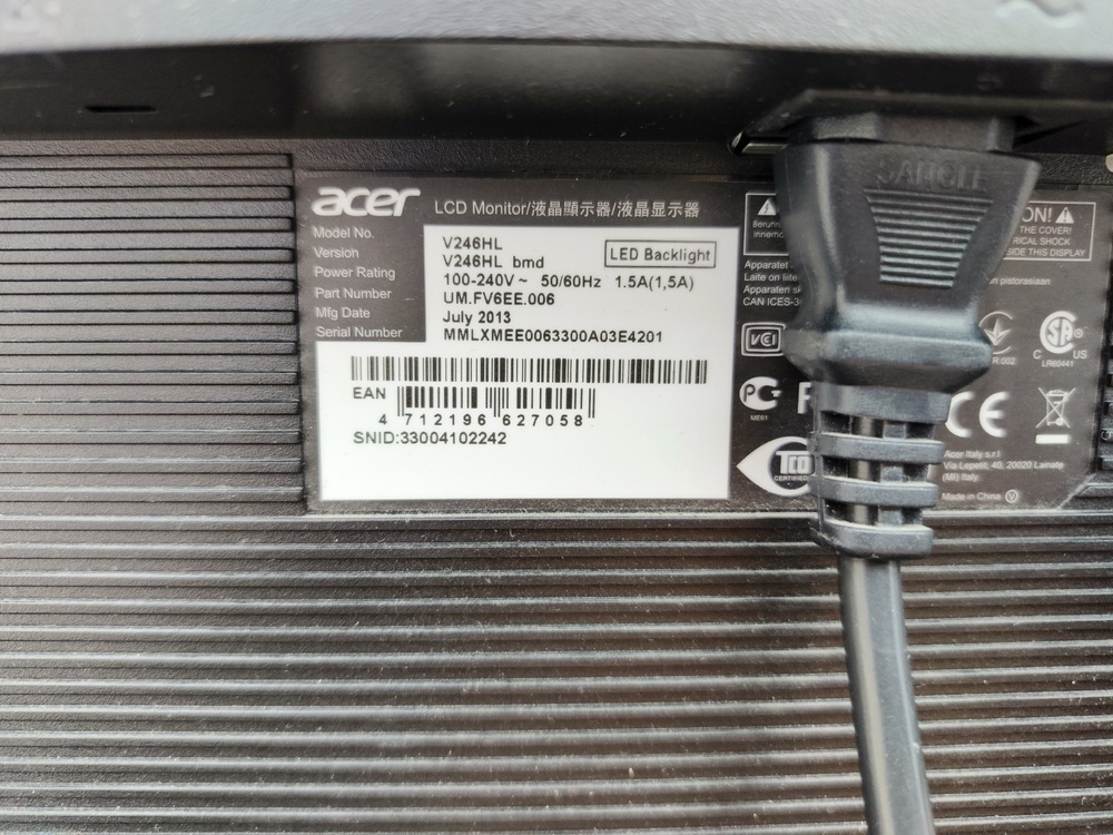 Монитор Acer V246HL