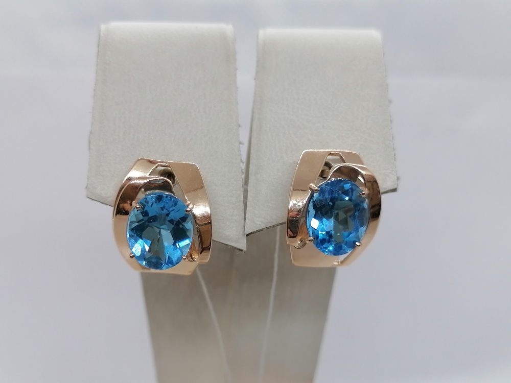 СЕРЬГИ С КАМНЕМ (Au 585)