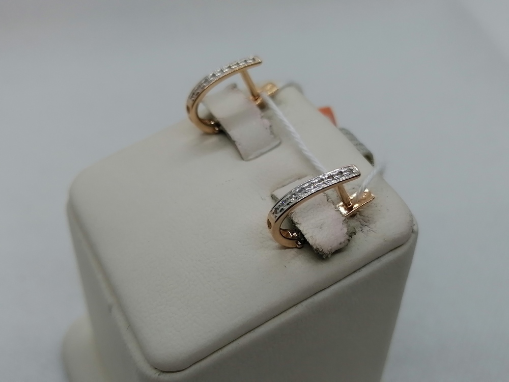 СКМИ585 СЕРЬГИ С КАМНЯМИ (Au 585)
