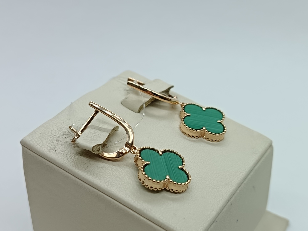 СЕРЬГИ С КАМНЕМ (Au 585)