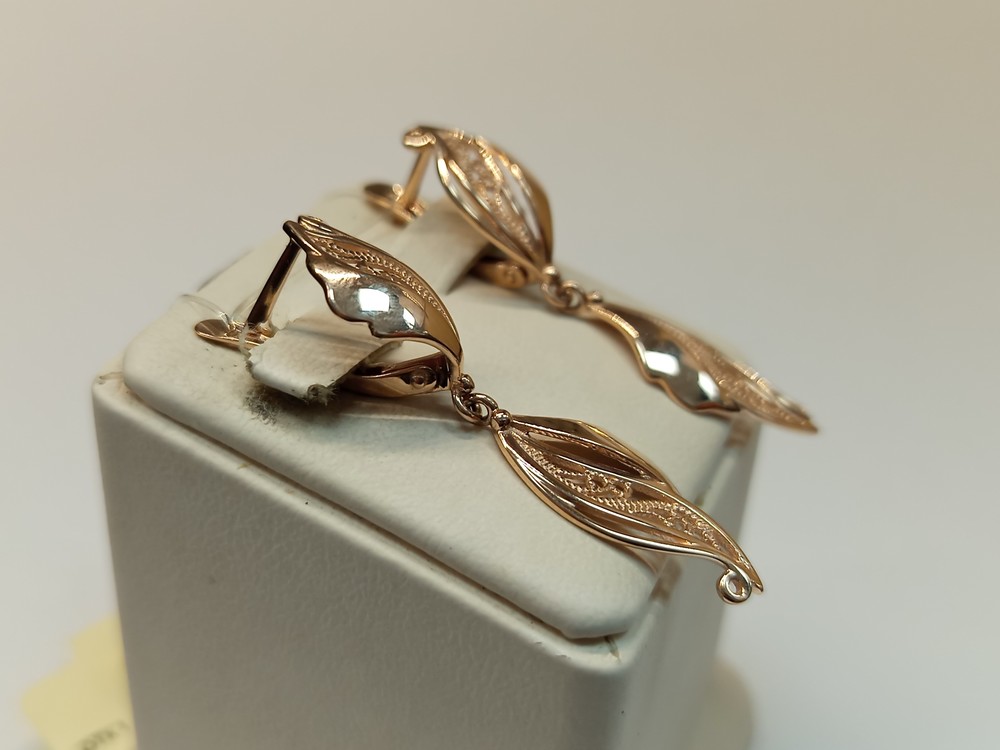 СЕРЬГИ БЕЗ КАМНЯ (Au 585)