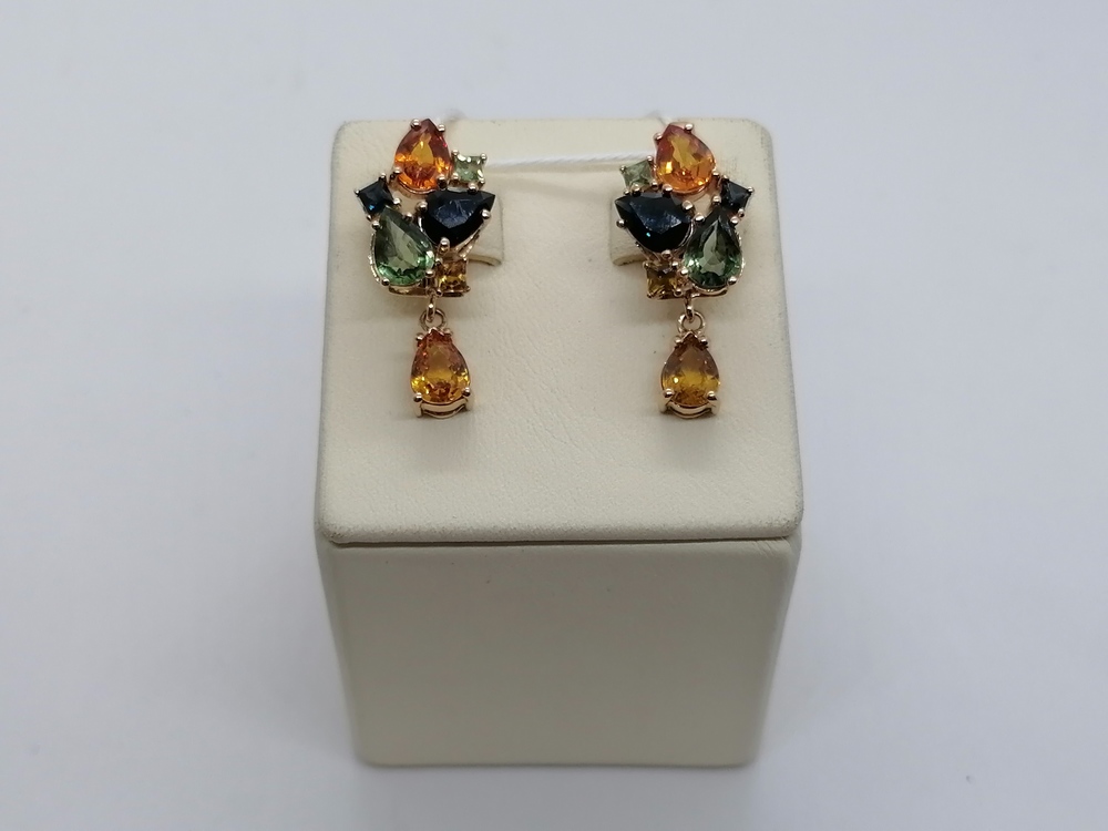 СЕРЬГИ С КАМНЯМИ (Au 585)