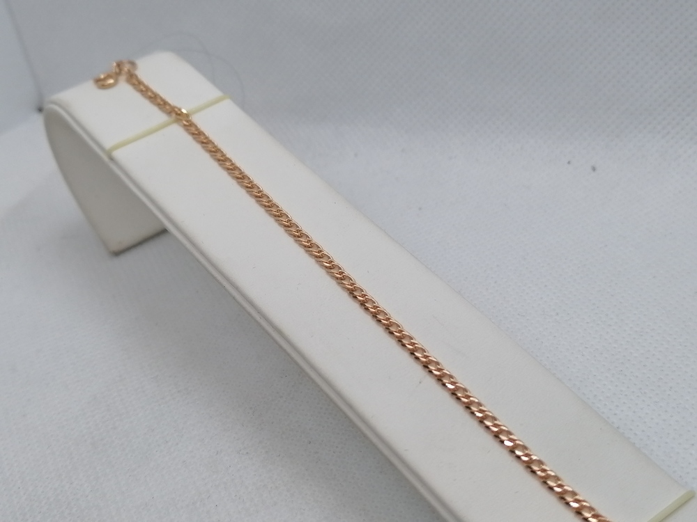 7050154-18 БРАСЛЕТ ПОЛНОВЕСНЫЙ Ромб двойной (Au 585)