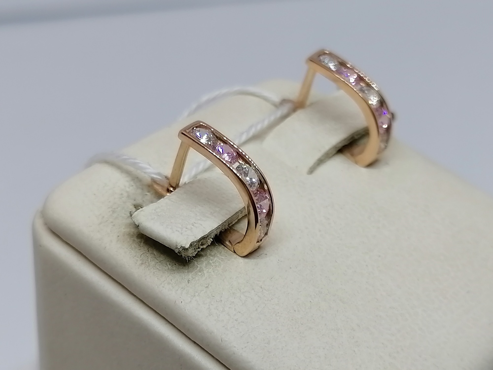 СКМИ585 СЕРЬГИ С КАМНЯМИ (Au 585)