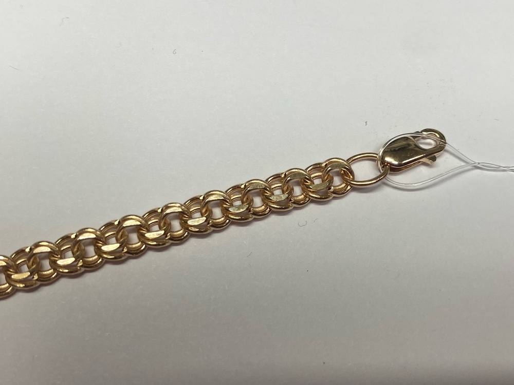 БРАСЛЕТ ПУСТОТЕЛЫЙ Бисмарк (Au 585)