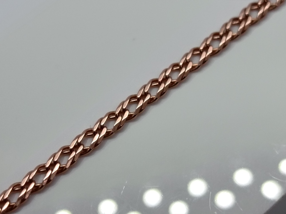 БРАСЛЕТ ПОЛНОВЕСНЫЙ Ромб двойной Au 585