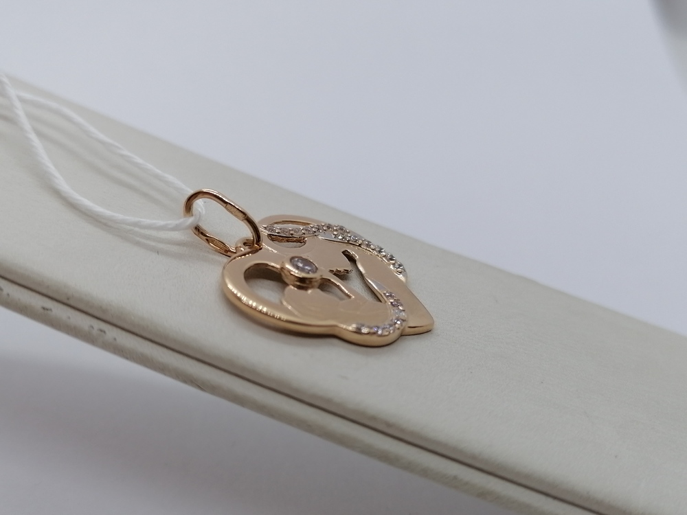 ПОДКМИ585 ПОДВЕСКА С КАМНЯМИ (Au 585)