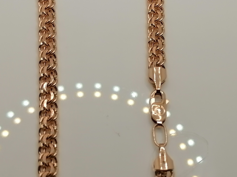 10090380160 ЦЕПЬ ПУСТОТЕЛАЯ Бисмарк (Au 585)