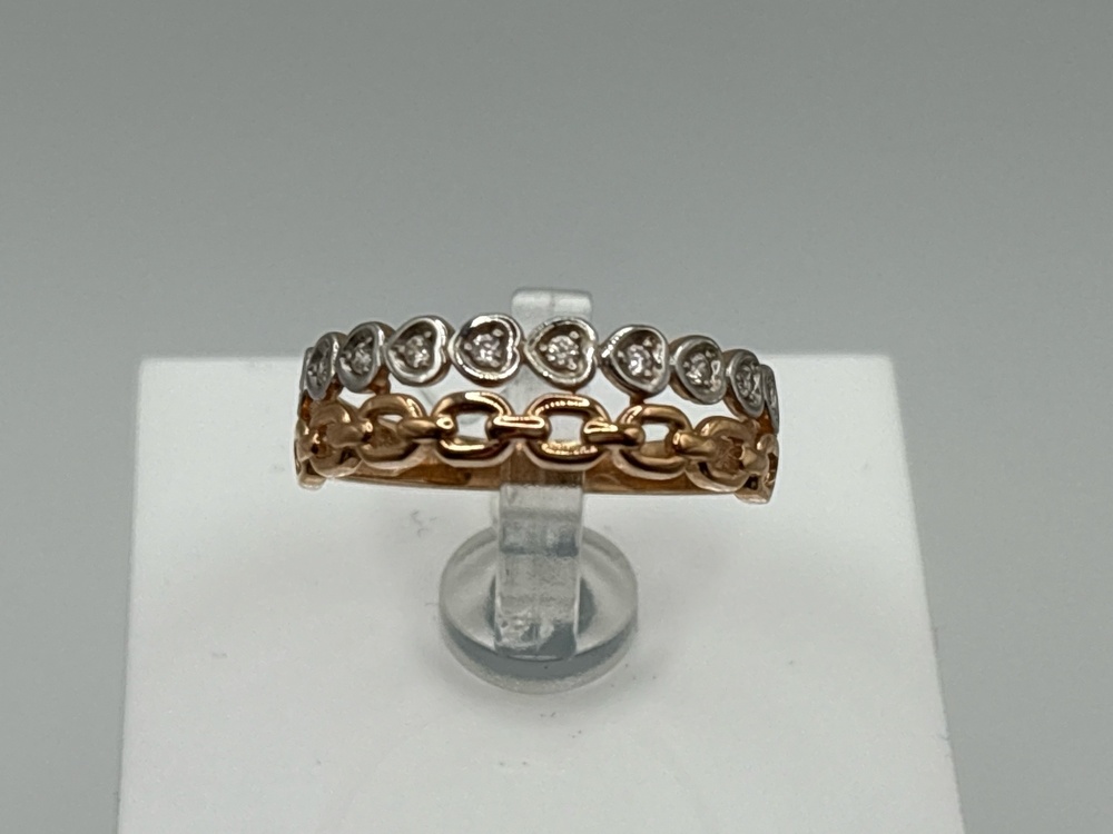 КОЛЬЦО С КАМНЯМИ (Au 585)