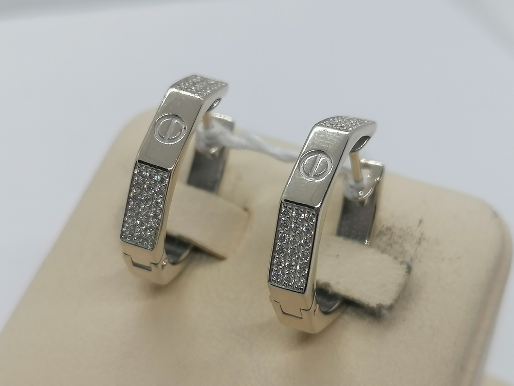 СКМИ585 СЕРЬГИ С КАМНЯМИ (Au 585)