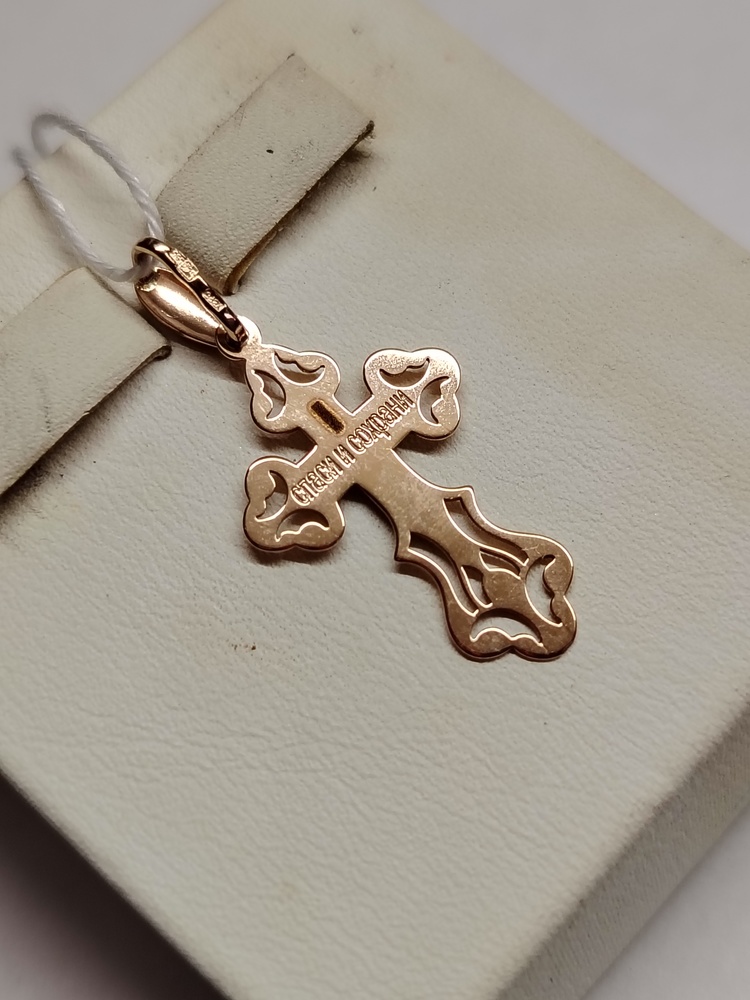 ПОДКБК585 ПОДВЕСКА КРЕСТ БЕЗ КАМНЯ (Au 585)