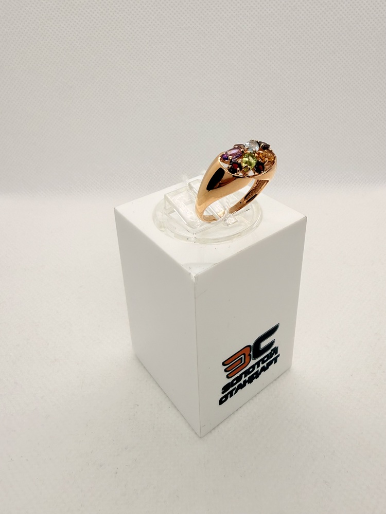 КОЛЬЦО С КАМНЯМИ (Au 585)