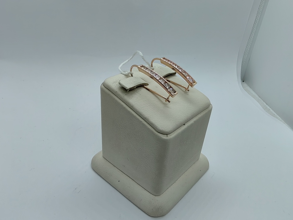 СКМИ585 СЕРЬГИ С КАМНЯМИ (Au 585)