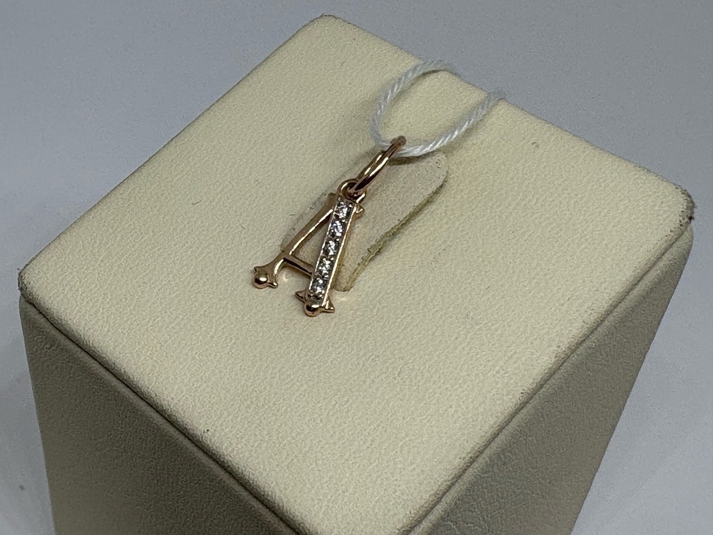 ПОДВЕСКА БУКВА А Au 585