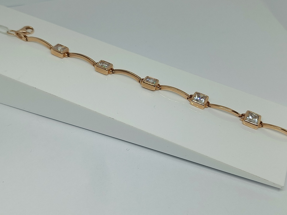 Б585 БРАСЛЕТ С КАМНЯМИ (Au 585)