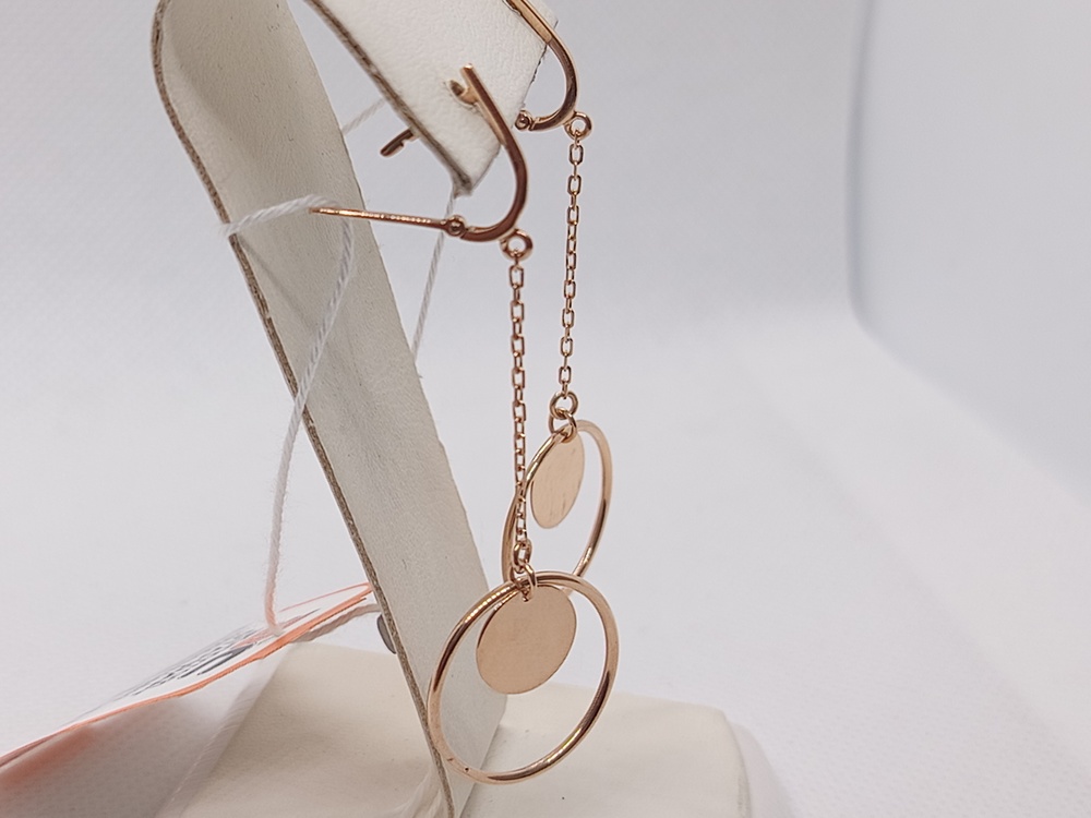 СБКМ585 СЕРЬГИ БЕЗ КАМНЯ (Au 585)