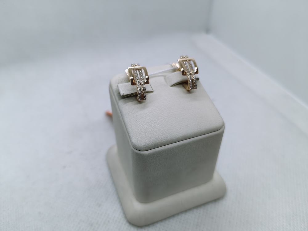 СКМИ585 СЕРЬГИ С КАМНЯМИ (Au 585)