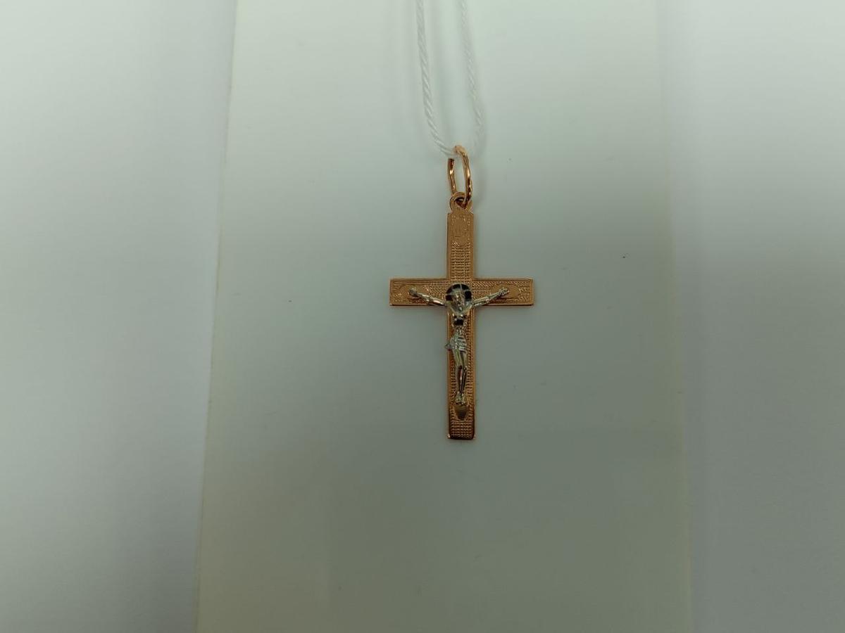 ПОДВЕСКА КРЕСТ БЕЗ КАМНЯ (Au 585)