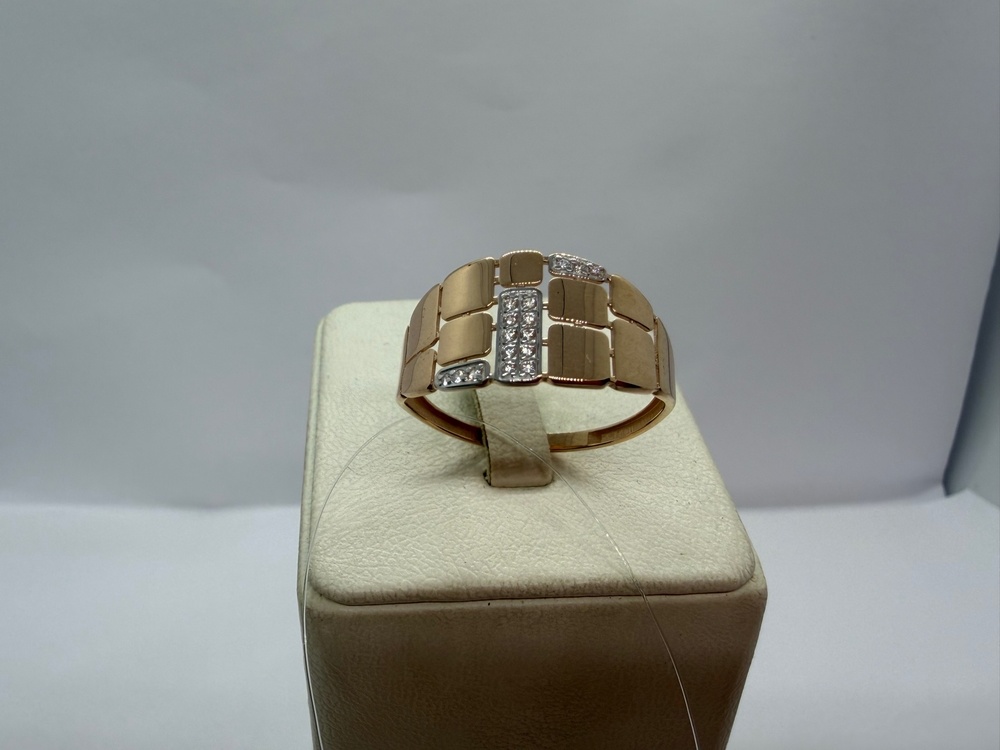 КОЛЬЦО С КАМНЯМИ (Au 585)