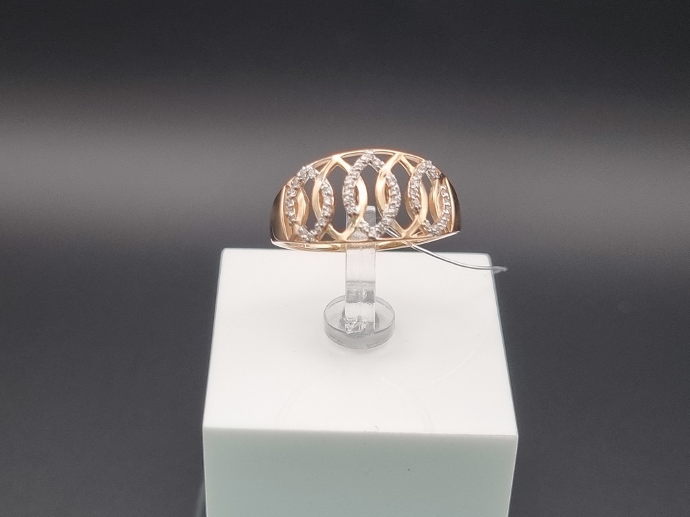 КОЛЬЦО С КАМНЯМИ (Au 585)