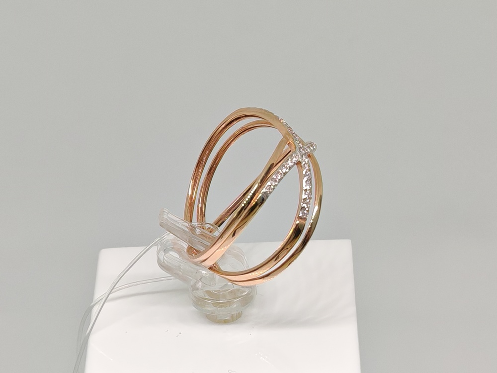 КОЛЬЦО С КАМНЯМИ (Au 585)