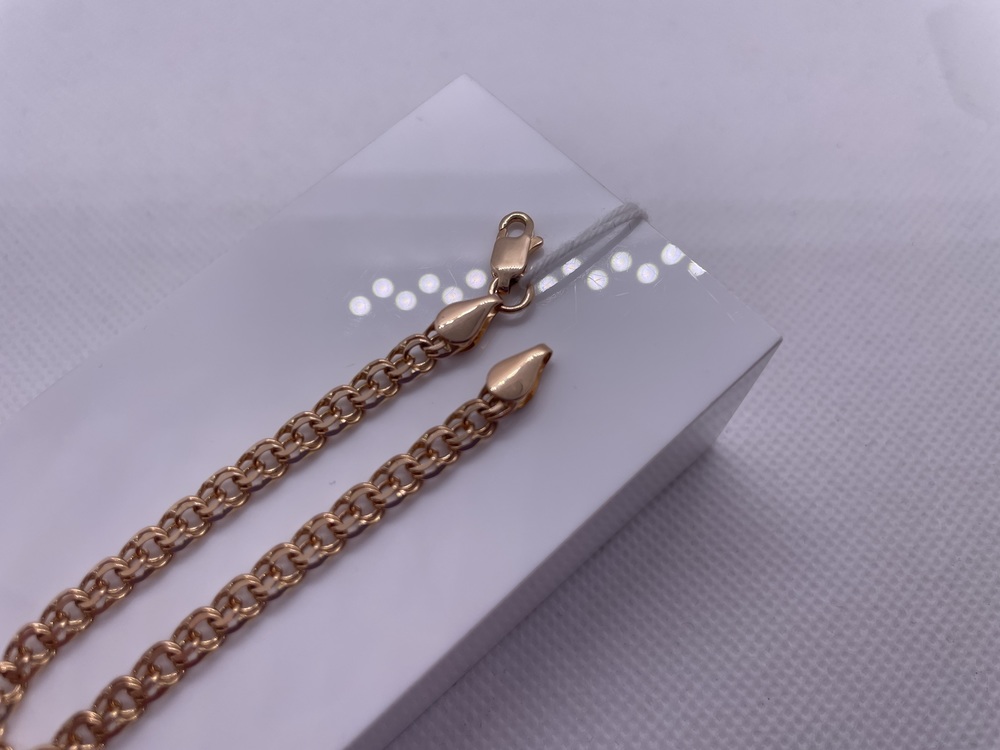 БЛБ585 БРАСЛЕТ ПОЛНОВЕСНЫЙ Бисмарк (Au 585)