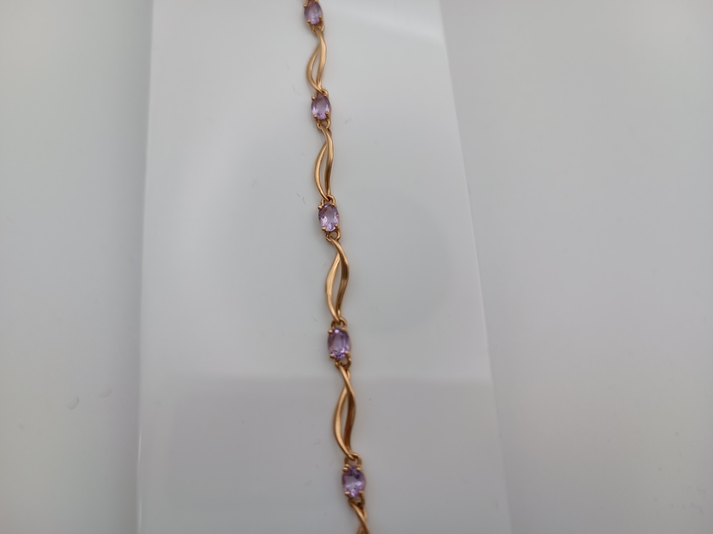 Б585 БРАСЛЕТ С КАМНЯМИ (Au 585)