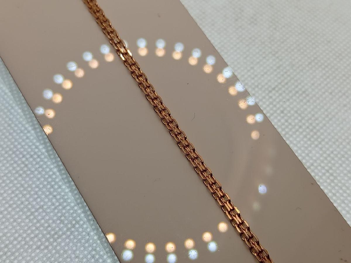 БРАСЛЕТ ПУСТОТЕЛЫЙ Бисмарк машинный (Au 585)