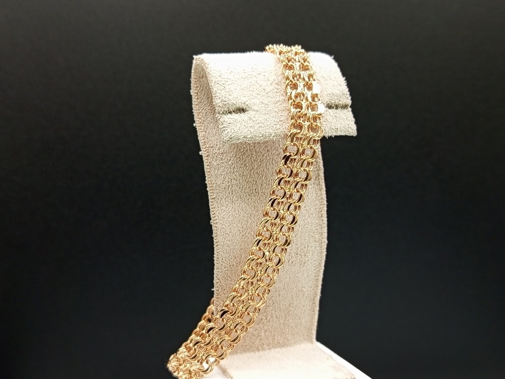 БРАСЛЕТ ПУСТОТЕЛЫЙ Бисмарк (Au 585)