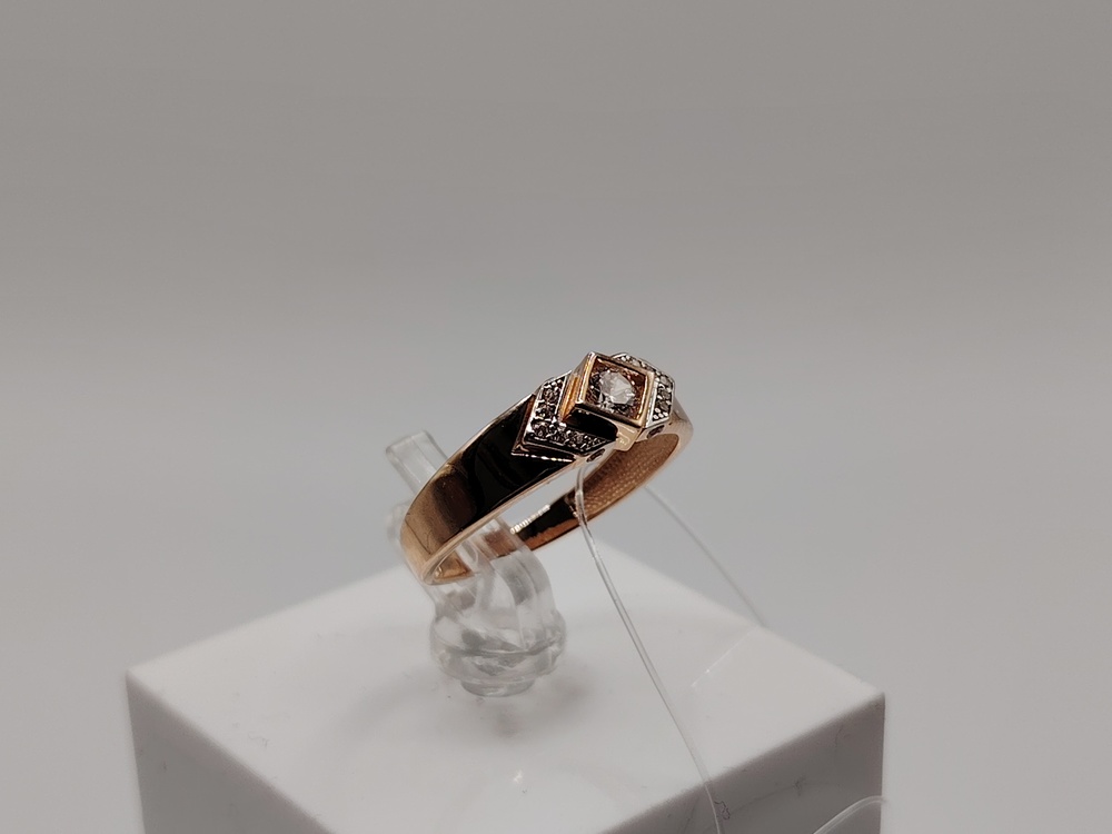 КОЛЬЦО С КАМНЯМИ (Au 585)